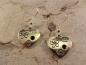 Preview: Herz Ohrringe Vintage Optik Liebe heart Blume Love